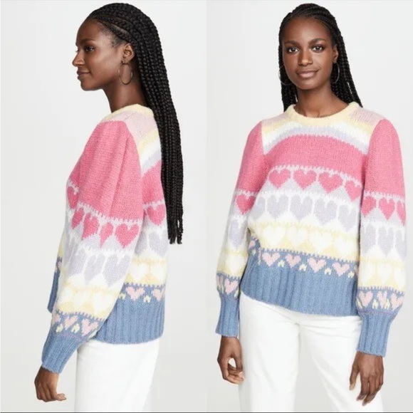 Colorful Heart Pattern Sweater - Picture 4 of 9